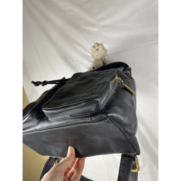 GIANI BERNINI Black Leather Backpack - Picture 15 of 16